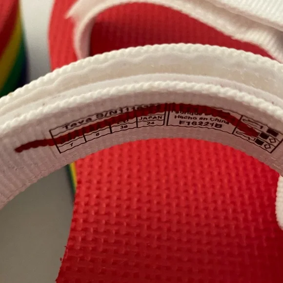 Teva Flatform Universal Rainbow Pride Sandals White 7 - Picture 6 of 7